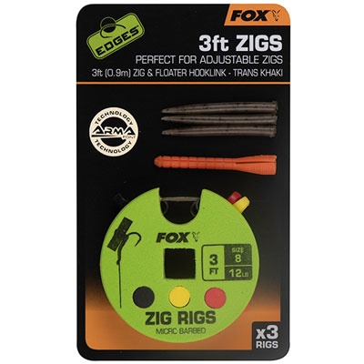 Przypony Fox Edges Zig Ready Rigs 3 ft. [3 szt.]